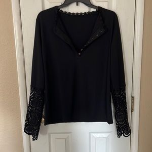 New black lace shirt
